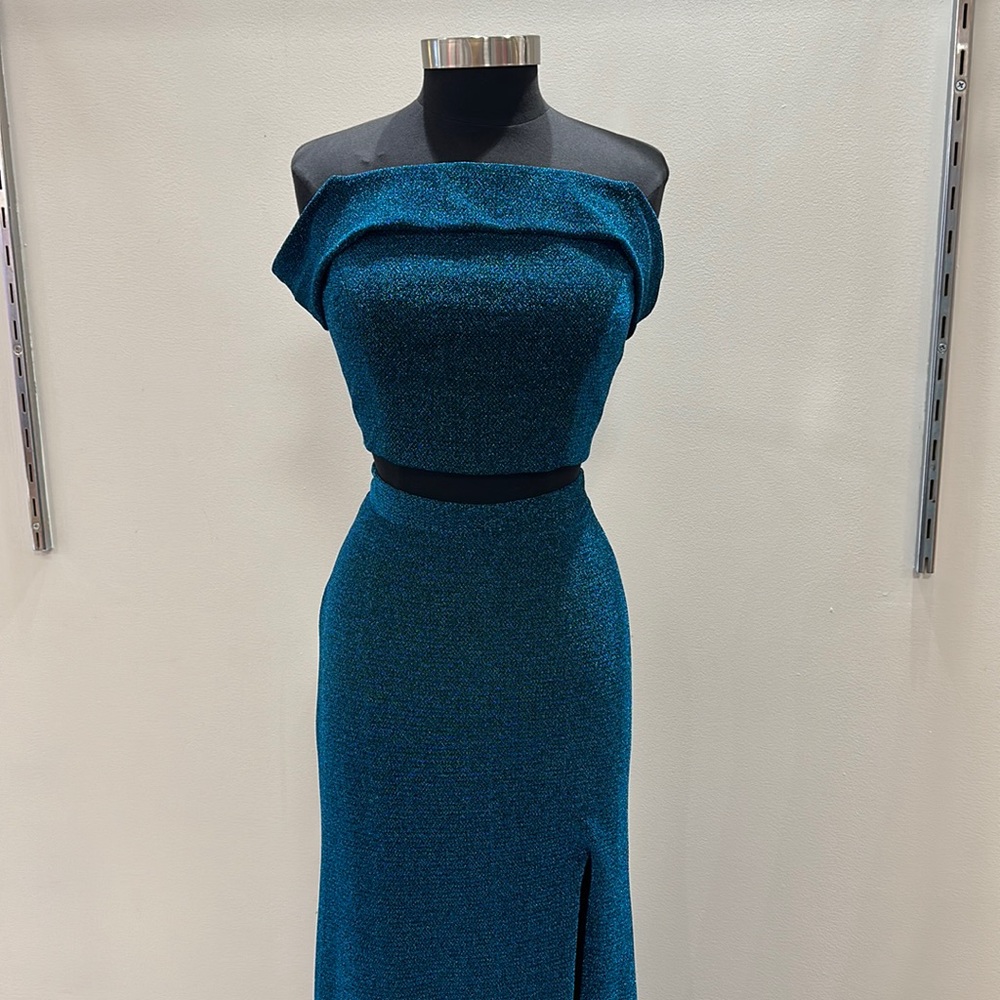 Splash k229 teal 2 piece formal dress